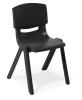 Squad plastic student stacking chair - Black