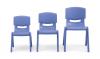 Squad student chair-3 seat heights-Blue