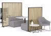 Studio Divide slat privacy panels office setting 