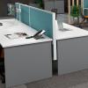 Studio 50 desk hung office partition- screen between two Ergoplan desks