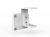 Studio 50 desk hung office partition- Desk clamp - White