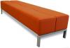 Swell Ottoman triple seater - Orange vinyl