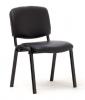 Swift visitor conference chair upholstered Black PU vinyl