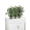 Planter box for steel tambour unit- with plants