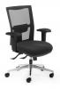 Team Air office mesh chair with Polished base - adjustable arms