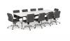 Team Boardroom Table Black frame with Moda chairs