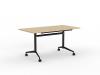 Team Flip Table - Black frame - Atlantic Oak top 