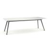 Team meeting table- Black frame + white top