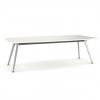 Team meeting table- Polished Alloy frame + white top