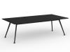Team Meeting Table 2400 Black frame- Black top.