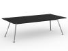 Team Meeting Table 2400 Polished Base Black Top