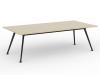 Team Meeting Table Black Frame With Nordic Maple Top