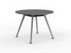 Team round meeting table- Silver frame with Silver top
