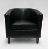 Tub Chair - Black- front view.