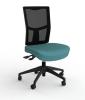 Urban Mesh back office chair-Black Nylon base-Splice fabric-Blue