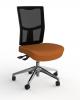 Urban Mesh back Office chair-Polished Alloy base- Splice fabric- Orange