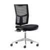 Urban mesh chair black with polished alloy base