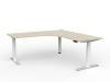 Velocity electric Workstation-1800-White frame-Nordic Maple top
