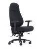 Vulcan high back 24-7 chair - Black fabric-with arms.