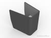 Zip acoustic work pods-single-top-view-Charcoal