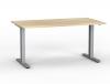 Velocity Desk fixed height White frame Atlantic Oak top