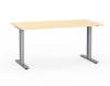 Velocity Desk fixed height White frame Atlantic Oak top