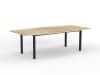 Cubit Board Table Black Frame Atlantic Oak Top