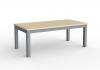 Cubit coffee table 1200-White frame- Atlantic Oak top.