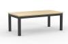 Cubit coffee table 1200-White frame- Atlantic Oak top.