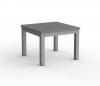 Cubit coffee table 600- silver frame with white top