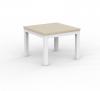 Cubit coffee table 600- silver frame with white top