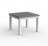Cubit coffee table 600- silver frame with white top