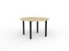 Cubit round meeting table- Silver frame- White top.