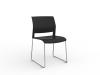 Game Skid base polypropylene chair-chrome frame-Daffodil shell