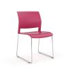 Game Skid base polypropylene chair-chrome frame-Daffodil shell
