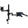 Kardo Double Monitor arm- clamp on- Black.