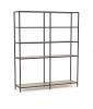 Kubix modular shelving- 4 Bay- Atlantic Oak
