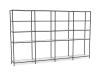 Kubix modular shelving- 4 Bay- Atlantic Oak