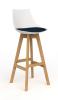 Lunar Bar stool Black and White seat- Breathe Tomato