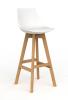 Lunar Bar stool Black and White seat- Breathe Tomato