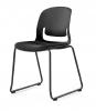 Palette sled polypropylene chair- Black -setting