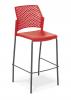 Punch bar stool- Chrome- Red